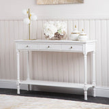 Delta Large 3 Drawer Console Table White - Ball Handle