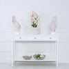 Delta Large 3 Drawer Console Table White - Ball Handle