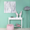 Delta Large 3 Drawer Console Table White - Ball Handle