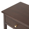 Lindon 1 Drawer End Table Walnut Brown - KD with Gold Handles
