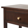 Lindon 1 Drawer End Table Walnut Brown - KD with Gold Handles