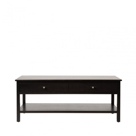 Lindon 2 Drawer Coffee Table Black - KD includes 2 sets of Handle in Nickel and Gold