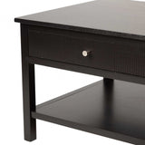 Lindon 2 Drawer Coffee Table Black - KD includes 2 sets of Handle in Nickel and Gold