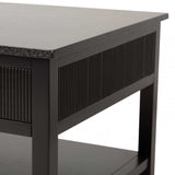 Lindon 2 Drawer Coffee Table Black - KD includes 2 sets of Handle in Nickel and Gold