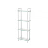 Harry 160cm Chrome and Clear Glass 4 Tier Display Unit - KD