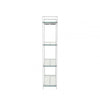Harry 160cm Chrome and Clear Glass 4 Tier Display Unit - KD