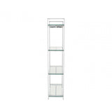 Harry 160cm Chrome and Clear Glass 4 Tier Display Unit - KD