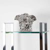 Harry 160cm Chrome and Clear Glass 4 Tier Display Unit - KD
