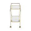 Harry Gold &amp; Clear Glass Drinks Trolley