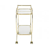 Harry Gold &amp; Clear Glass Drinks Trolley