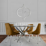 Nova 130cm Chrome And Glass Round Dining Table-2 Parts