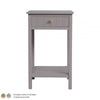 Lindon 1 Drawer End Table Summer Grey - KD includes 2 sets of Handle in Nickel and Gold