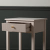Lindon 1 Drawer End Table Summer Grey - KD includes 2 sets of Handle in Nickel and Gold