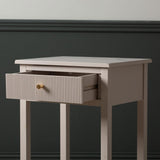 Lindon 1 Drawer End Table Summer Grey - KD includes 2 sets of Handle in Nickel and Gold