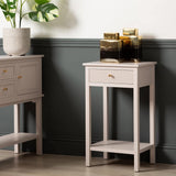 Lindon 1 Drawer End Table Summer Grey - KD includes 2 sets of Handle in Nickel and Gold