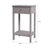 Lindon 1 Drawer End Table Summer Grey - KD includes 2 sets of Handle in Nickel and Gold