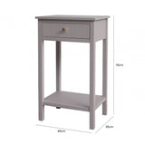 Lindon 1 Drawer End Table Summer Grey - KD includes 2 sets of Handle in Nickel and Gold