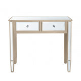 Vista 2 Drawer Dark Champagne Wood Console Table