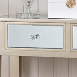 Vista 2 Drawer Dark Champagne Wood Console Table