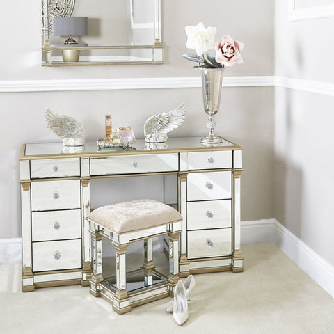 Apollo Mirror Stool Champagne