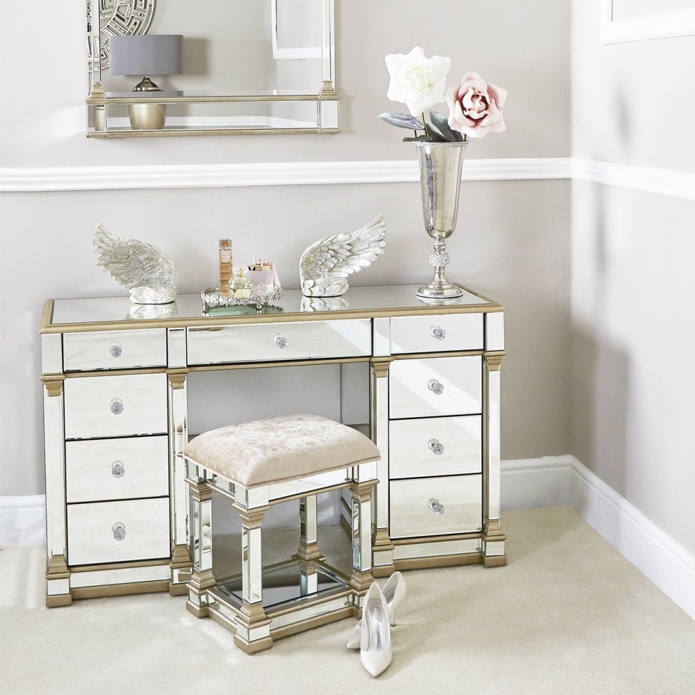 Apollo Mirror Stool Champagne