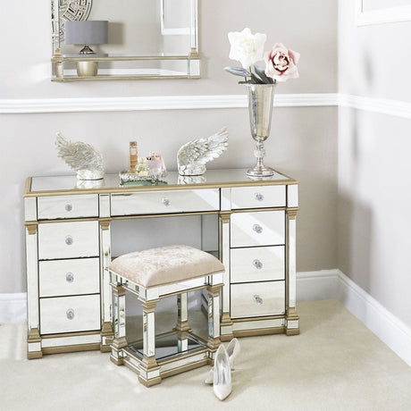 Apollo Mirror Stool Champagne