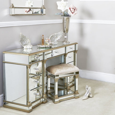 Apollo Mirror Stool Champagne