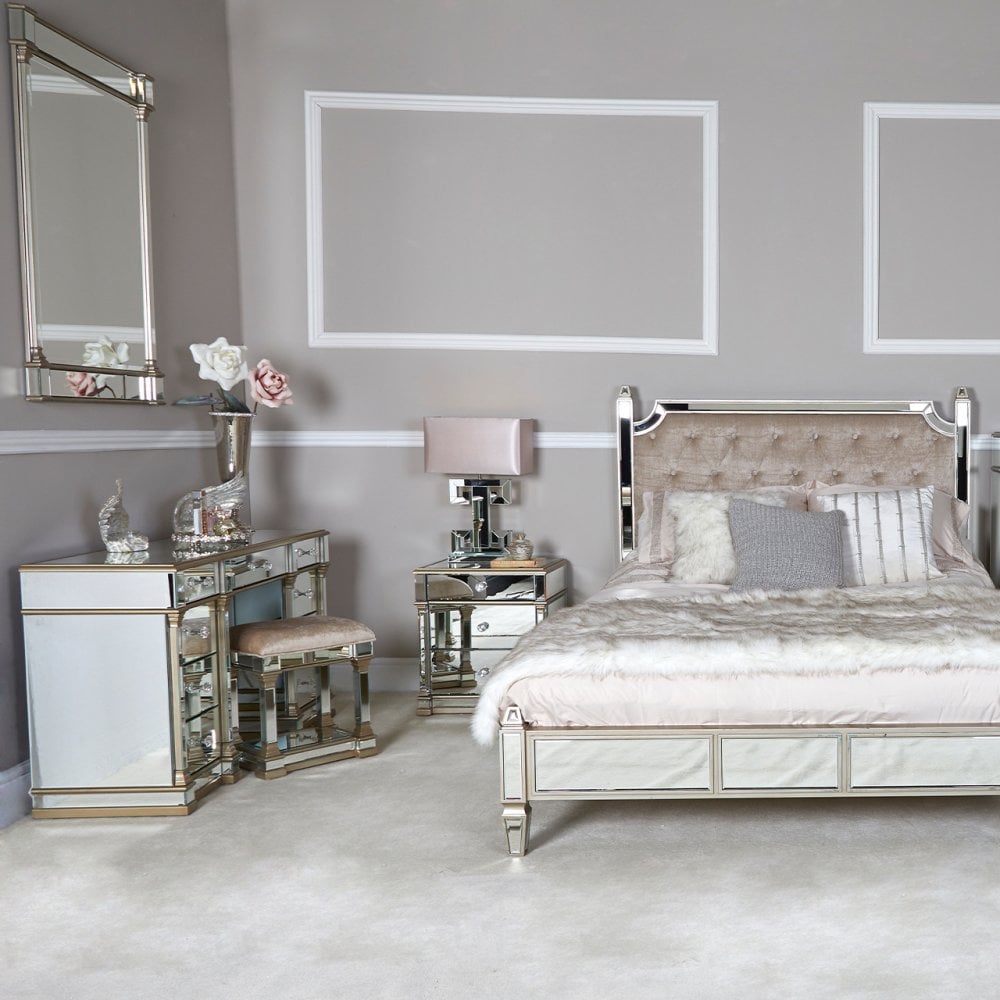 Apollo Mirror Stool Champagne
