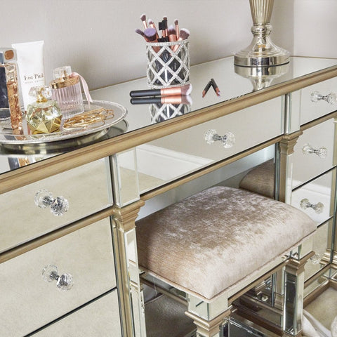 Apollo Mirror Stool Champagne
