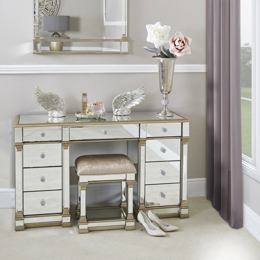 Apollo Mirror Stool Champagne