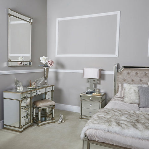 Apollo Mirror Stool Champagne