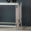 Cohen Steel Tubes &amp; Clear Glass Console Table