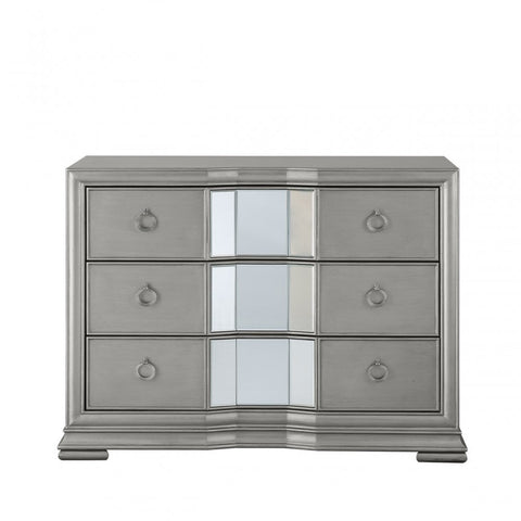 Lucca 3 Drawer Mirror Chest Grey