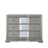 Lucca 3 Drawer Mirror Chest Grey