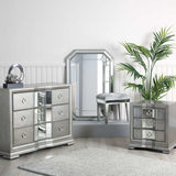 Lucca 3 Drawer Mirror Chest Grey