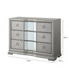 Lucca 3 Drawer Mirror Chest Grey