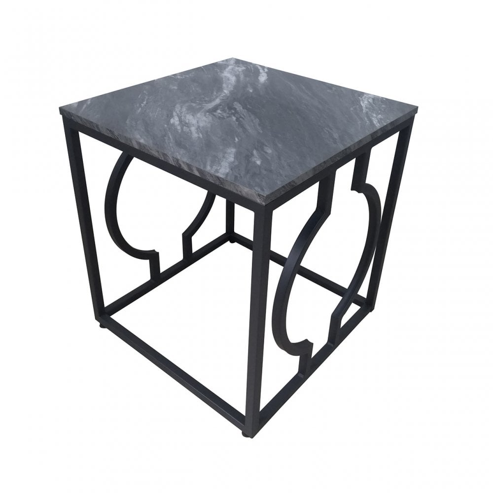 Alora Black Metal End Table - KD 32
