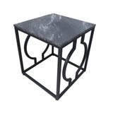 Alora Black Metal End Table - KD 32