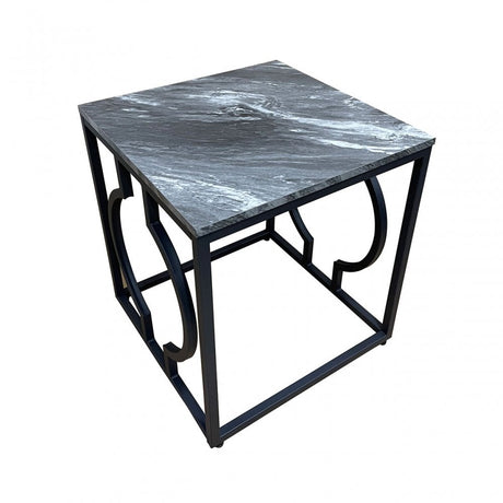 Alora Black Metal End Table - KD 32