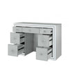Manhattan 7 Drawer Dressing Table Grey Clear