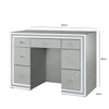 Manhattan 7 Drawer Dressing Table Grey Clear