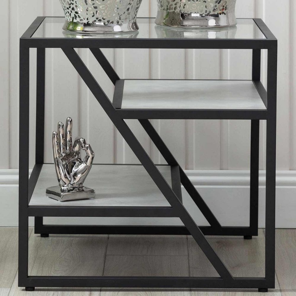 Ibarra Black and Grey End Table - KD