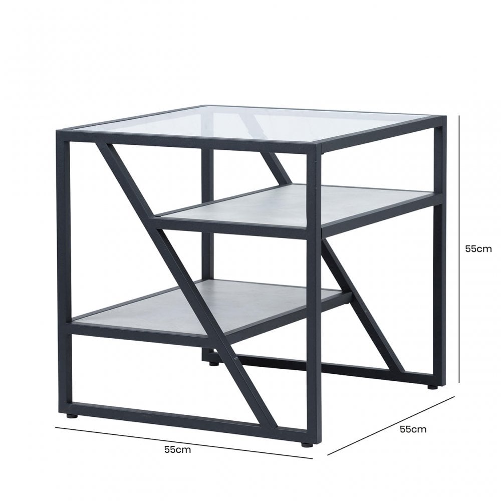 Ibarra Black and Grey End Table - KD