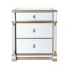 Apollo 3 Drawer Mirror Cabinet Champagne