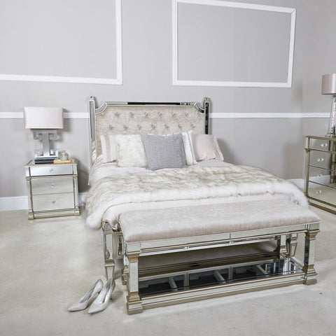 Apollo 3 Drawer Mirror Cabinet Champagne