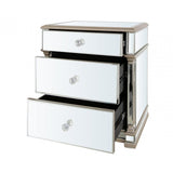 Apollo 3 Drawer Mirror Cabinet Champagne