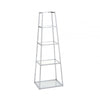 Logan Steel & Clear Glass 4 Tier Ladder Display Unit - KD