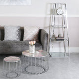 Logan Steel & Clear Glass 4 Tier Ladder Display Unit - KD