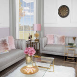 Apex Gold Metal Coffee Table Clear Glass Top