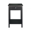 Lindon 1 Drawer End Table Black - KD includes 2 sets of Handle in Nickel and Gold